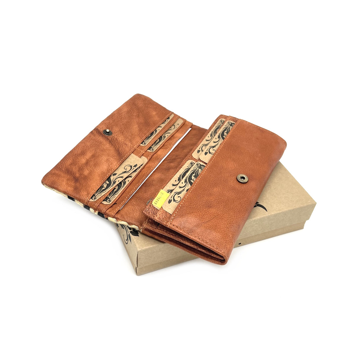 Wallet in washed leather, vintage effect, art. ZE1033