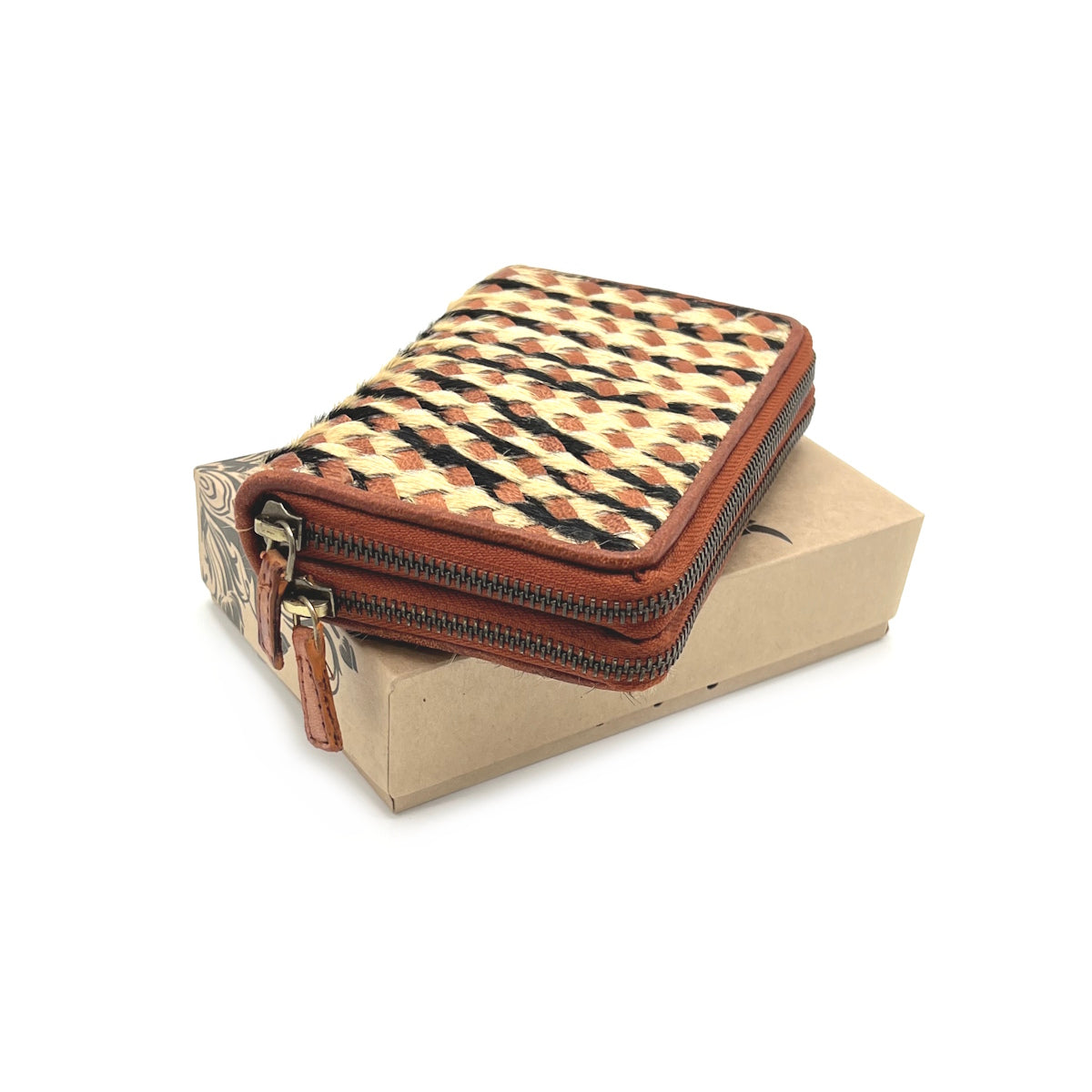 Wallet in washed leather, vintage effect, art. ZE1040