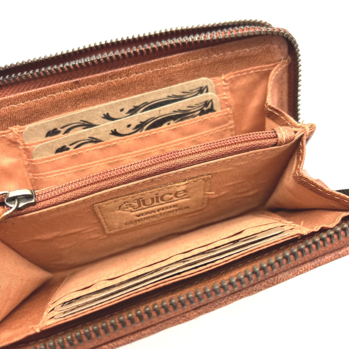 Wallet in washed leather, vintage effect, art. ZE1040