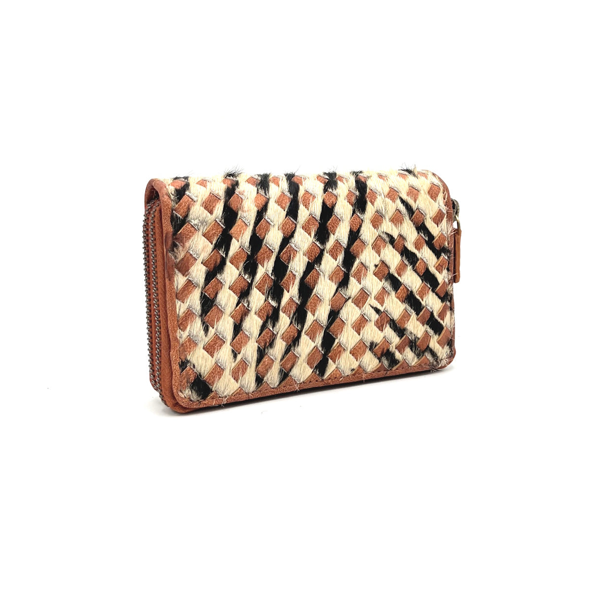 Wallet in washed leather, vintage effect, art. ZE1040
