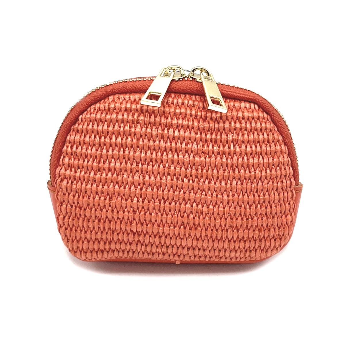 Summer collection, genuine leather and straw purse, art. PO01