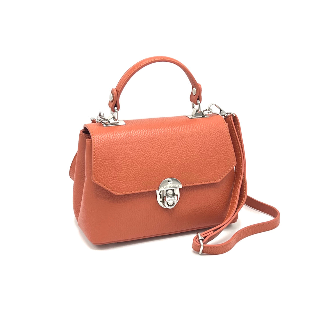 Genuine leather shoulder bag, Made in Italy, art. 112432GV