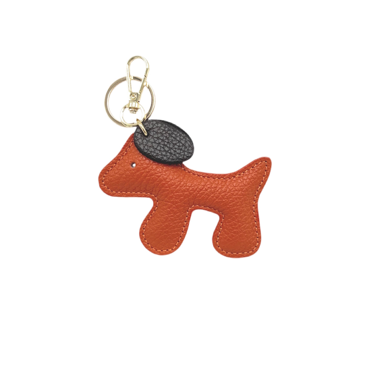 Bicolor genuine leather key chain, Cute Puppy Design, art. PO03BI