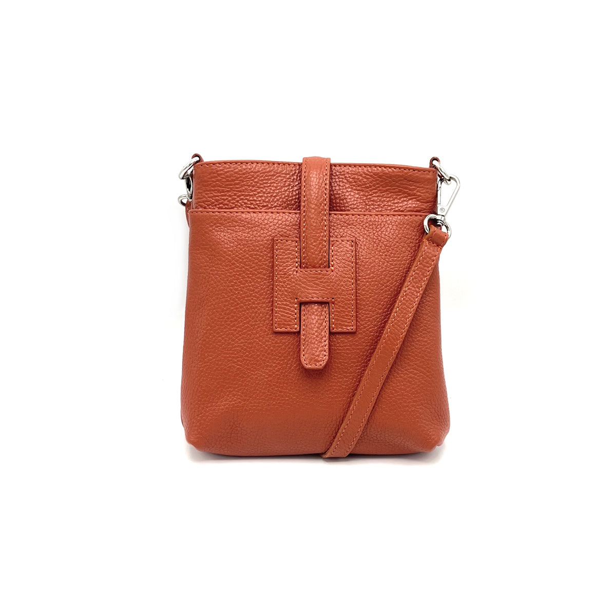 Genuine leather shoulder bag, small size, Made in Italy, art. 112614