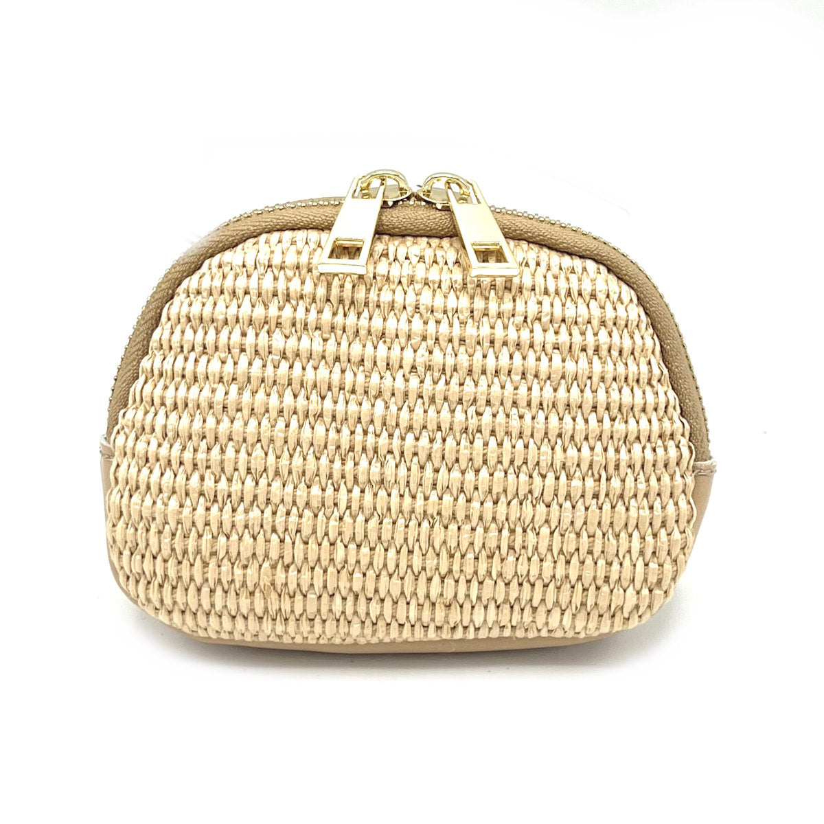 Summer collection, genuine leather and straw purse, art. PO01