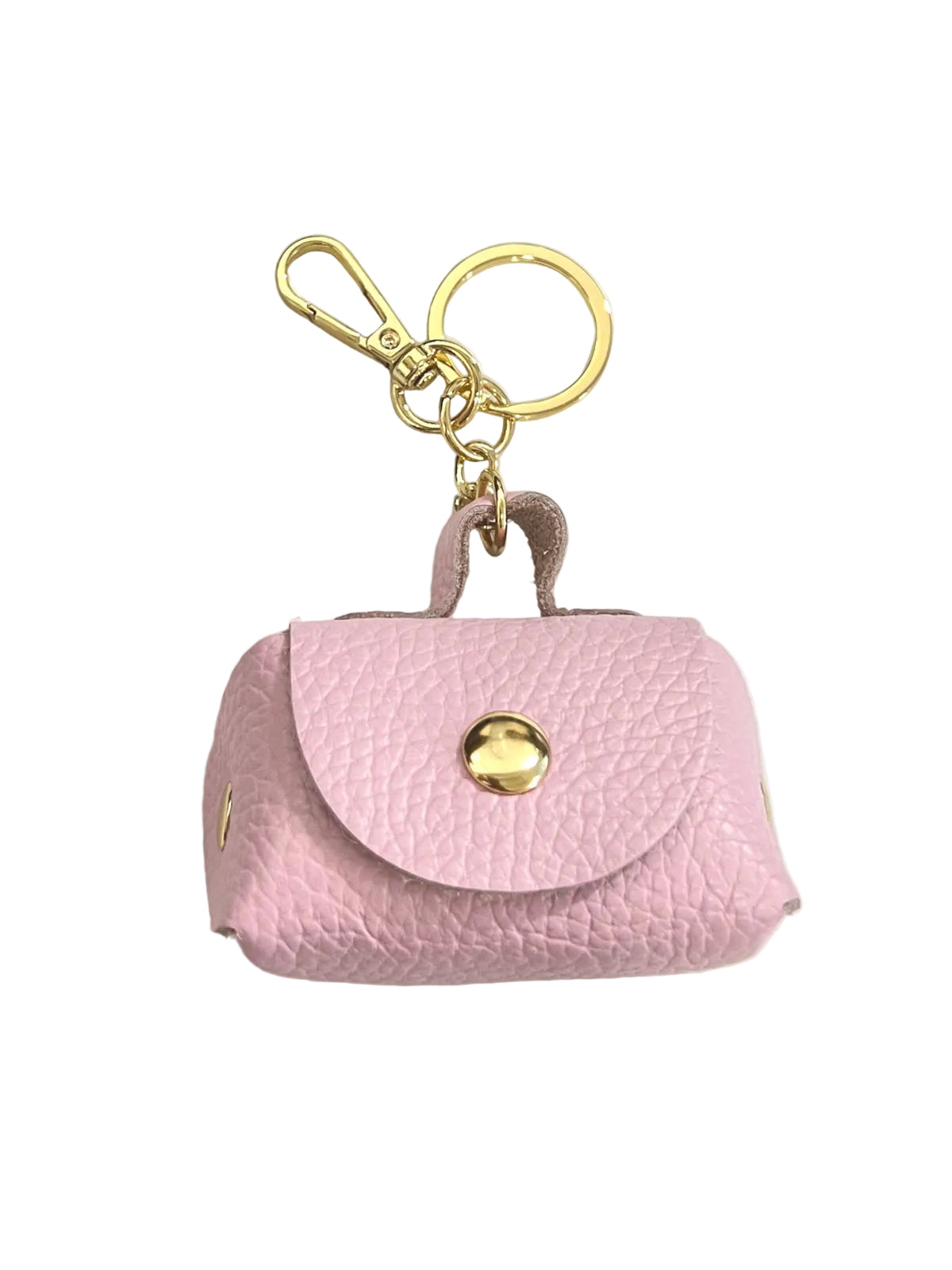 Detachable Genuine Leather Mini Coin Purse Keychain, art. PO07