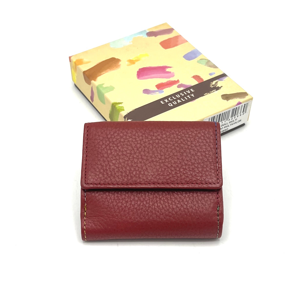 Genuine leather wallet, rainbow color, art. PFU53.392