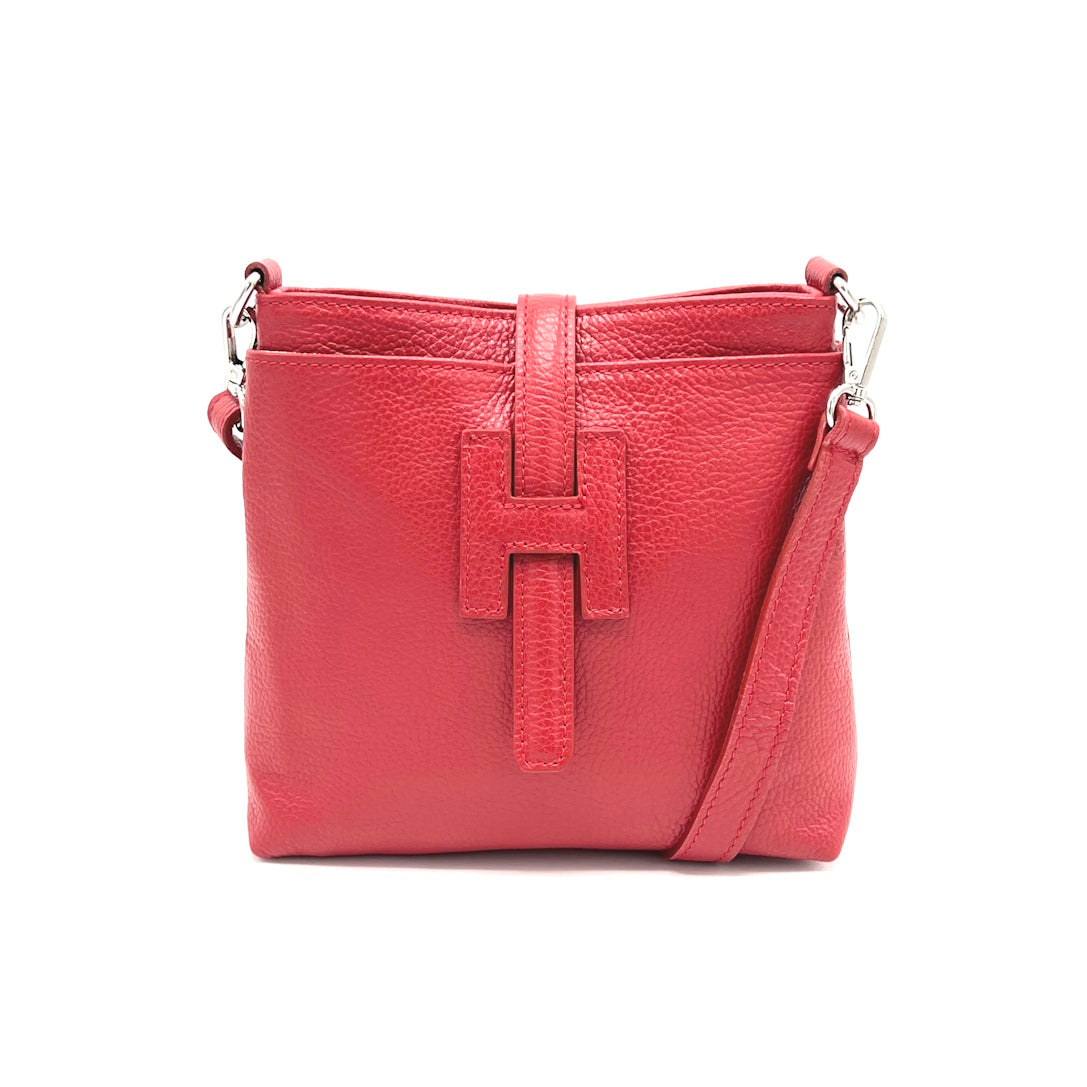 Summer collection, genuine leather shoulder bag, Made in Italy, art. 112562