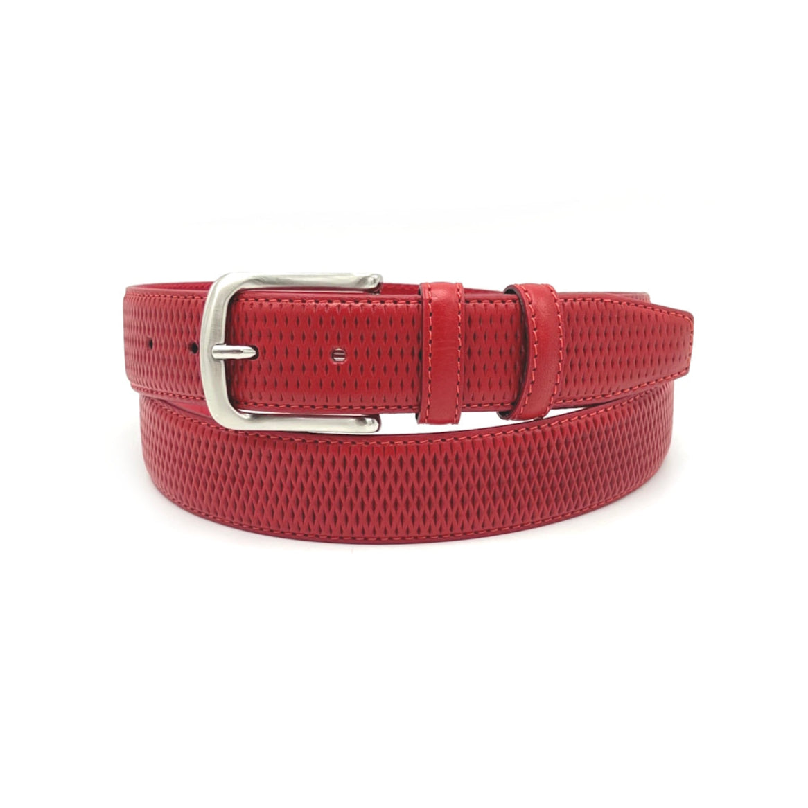 Men's Embossed Genuine Leather Belt, Made in Italy, Suie Valentini, art. 301/35