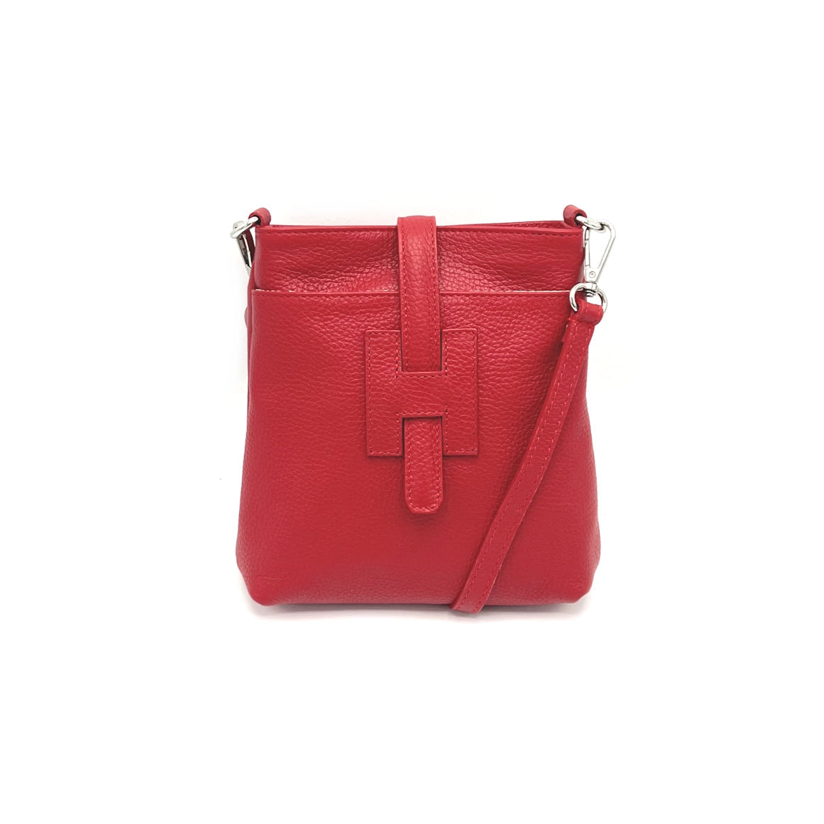 Genuine leather shoulder bag, small size, Made in Italy, art. 112614