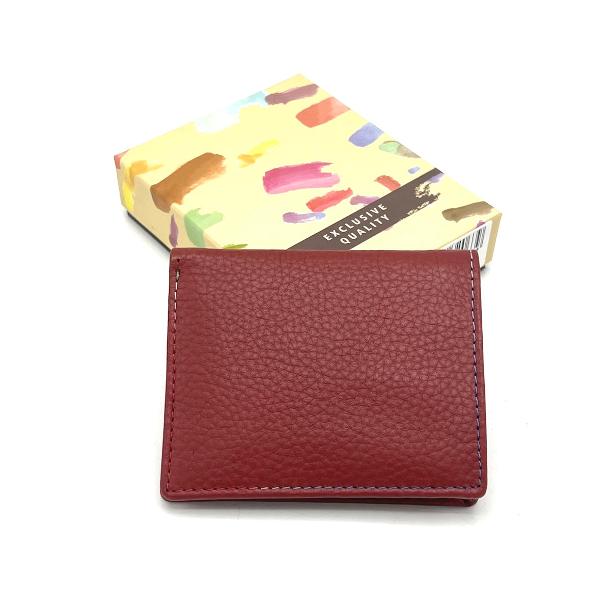 Genuine leather wallet, rainbow color, art. PFU343.392