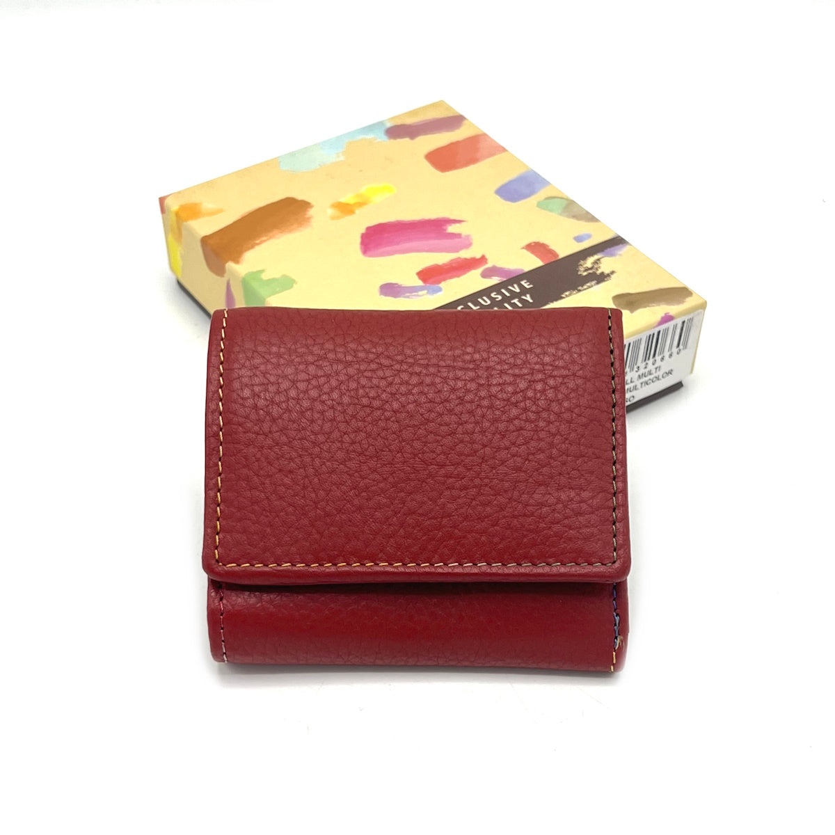 Genuine leather wallet, rainbow color, art. PFU53.392