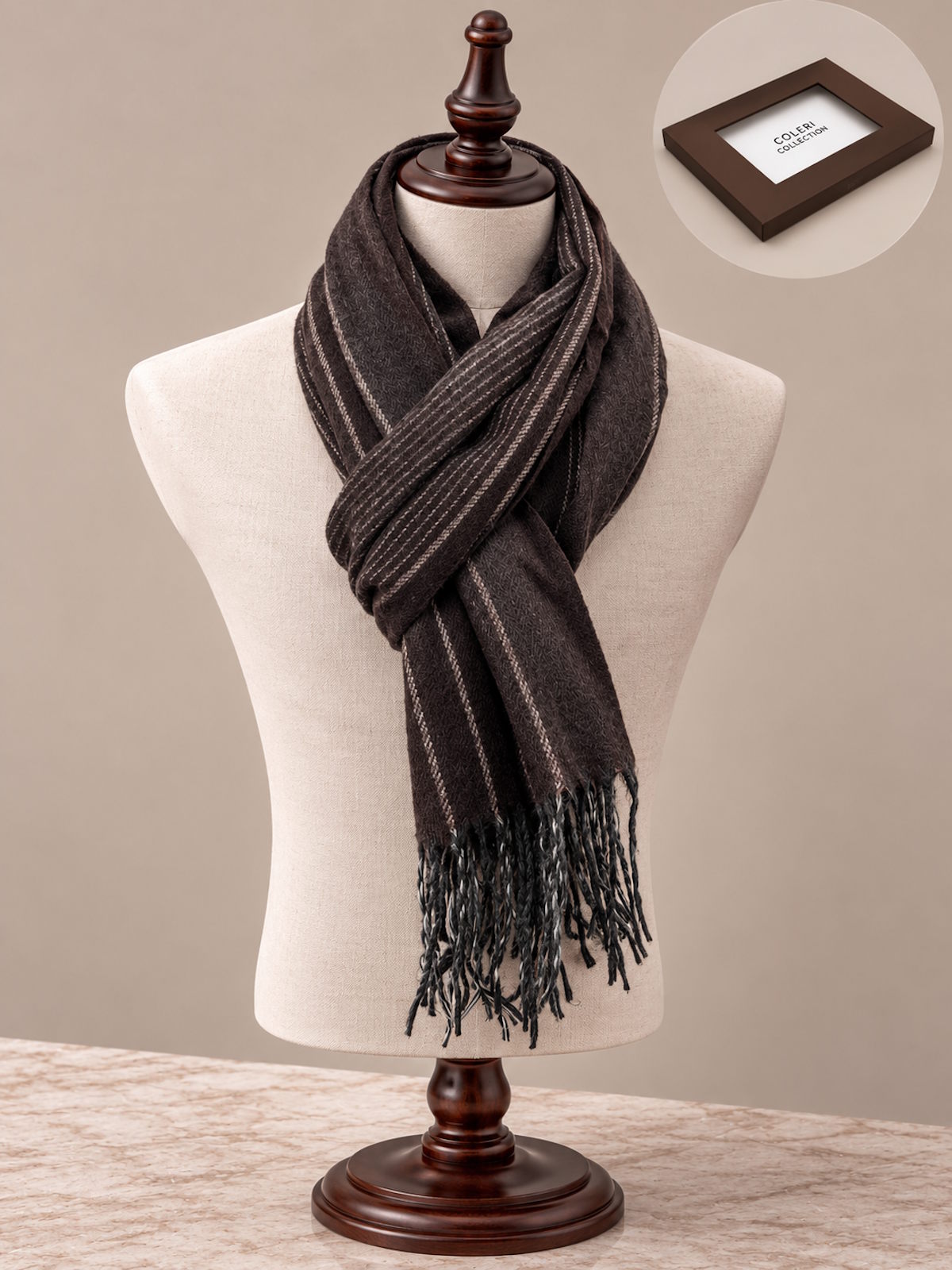 Christmas Gift for Him | Classic Men's Scarf with a Soft Cashmere-Like Feel,  Art. 261514