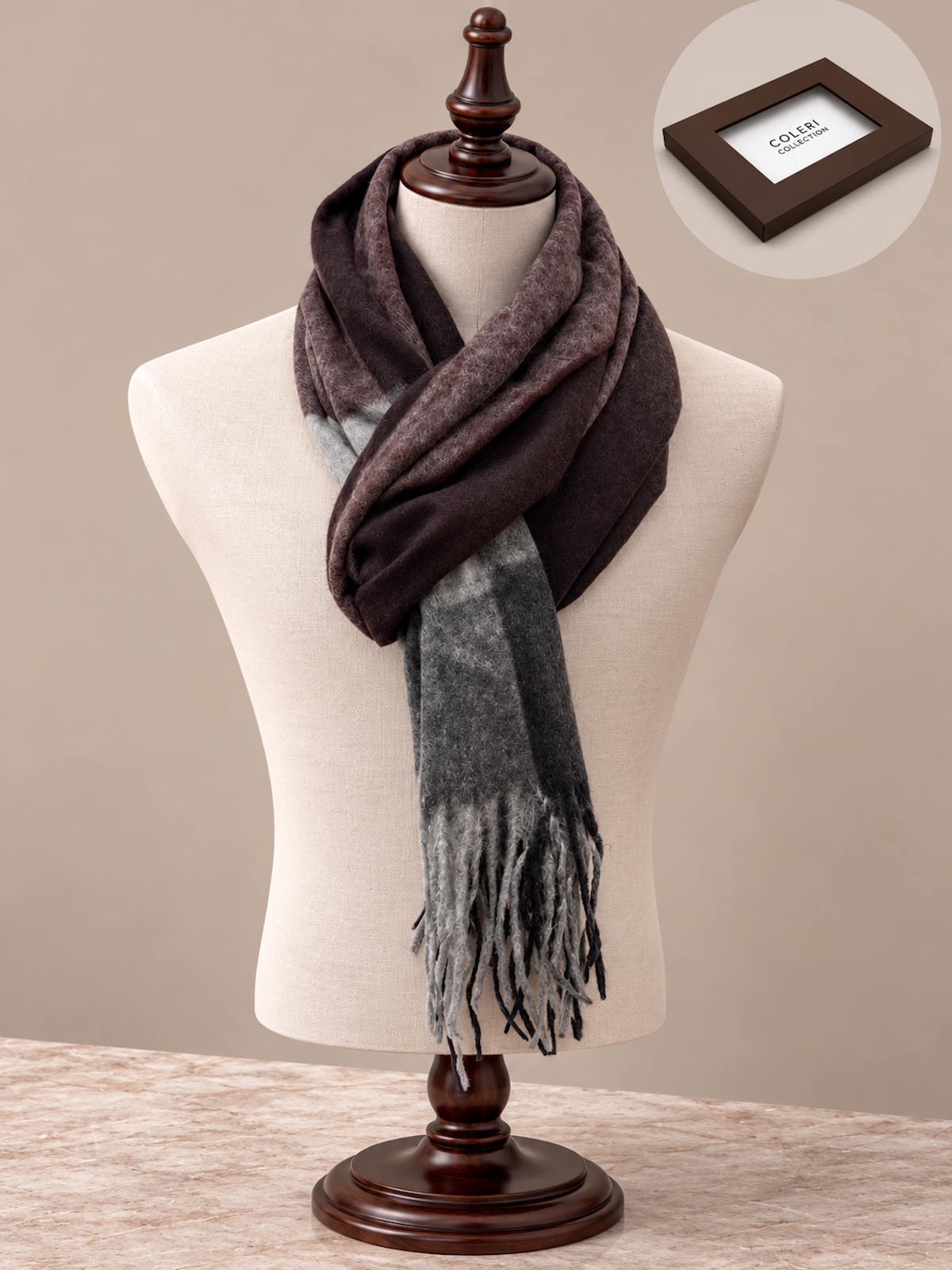 Christmas Gift for Him | Classic Men's Scarf with a Soft Cashmere-Like Feel,  Art. 261516