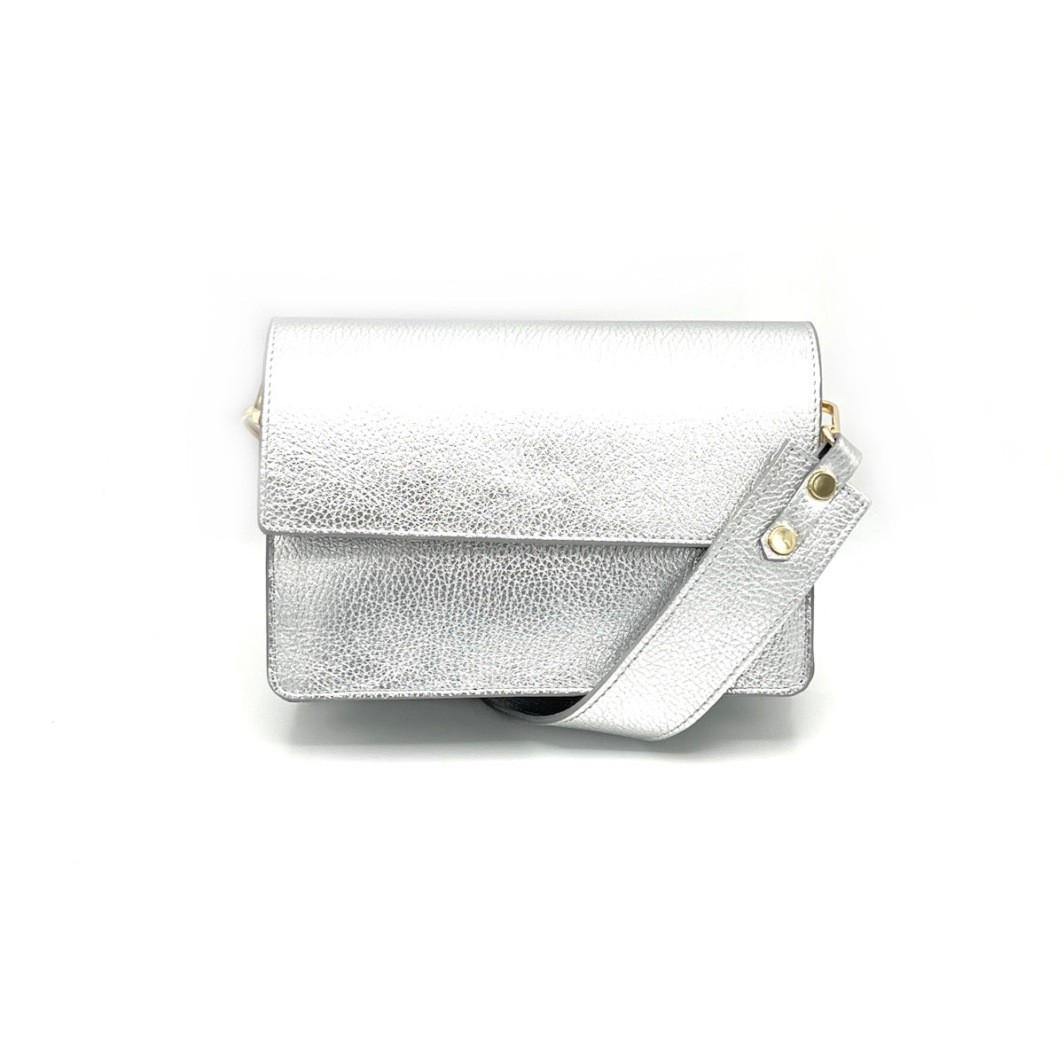 Laminated leather shoulder bag, Made in Italy, art. 112540LA