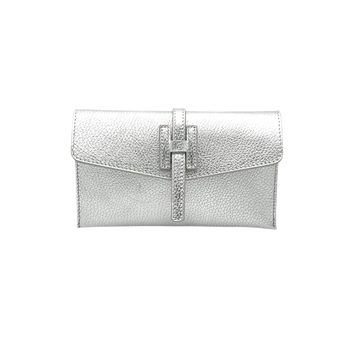 Laminated leather mini clutch bag, Made in Italy, art. 112592LA