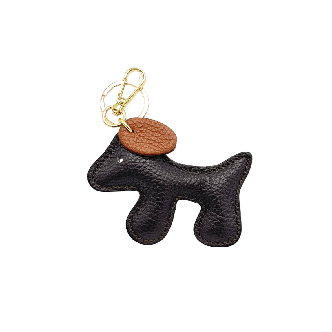 Bicolor genuine leather key chain, Cute Puppy Design, art. PO03BI