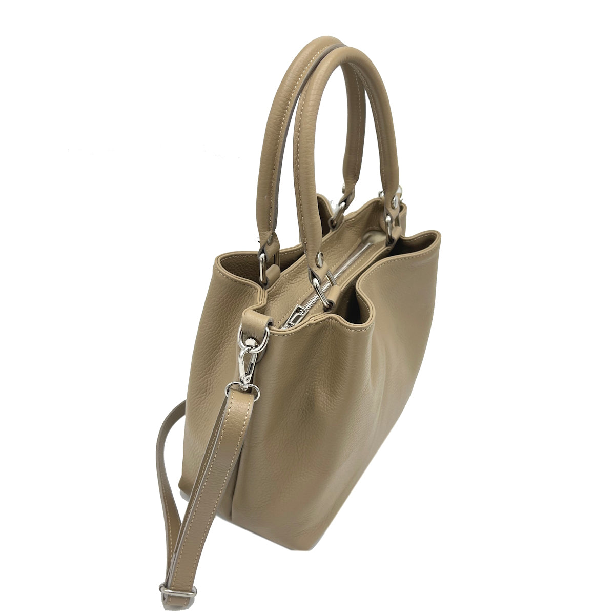 Genuine leather shoulder bag, Made in Italy, art. 112565