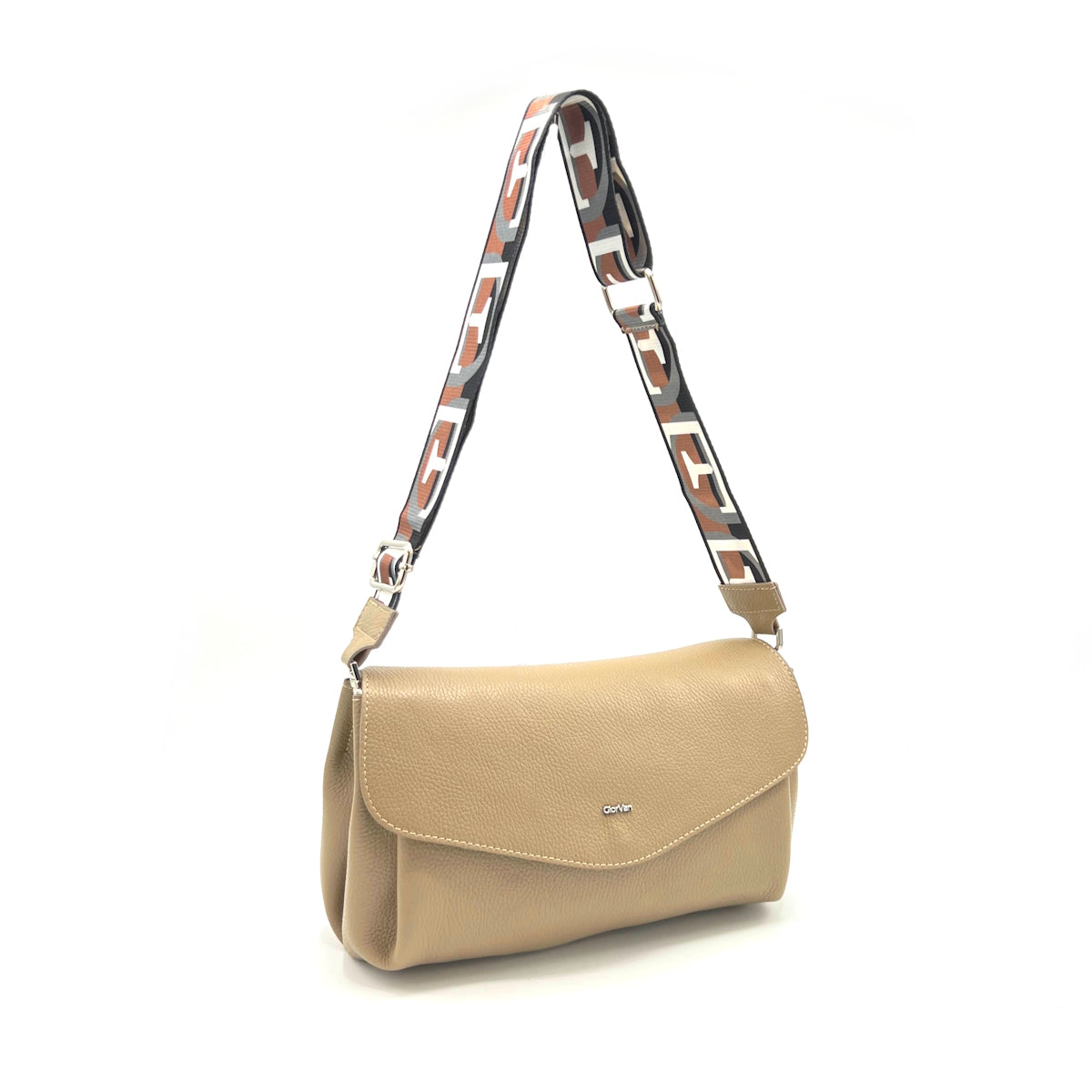 Genuine leather shoulder bag, Made in Italy, art. 112485GV