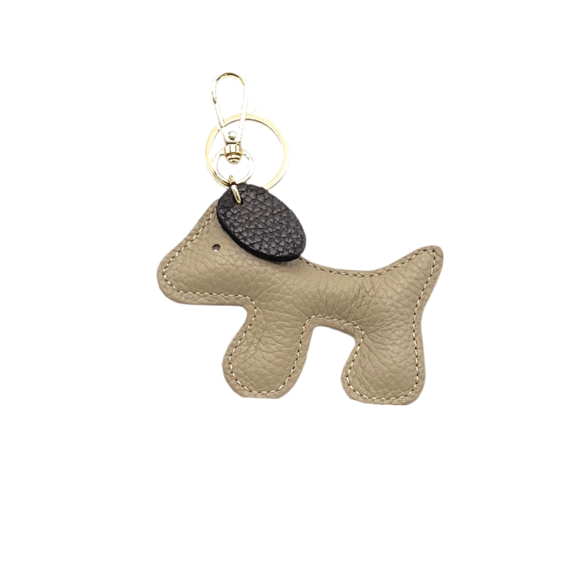 Bicolor genuine leather key chain, Cute Puppy Design, art. PO03BI
