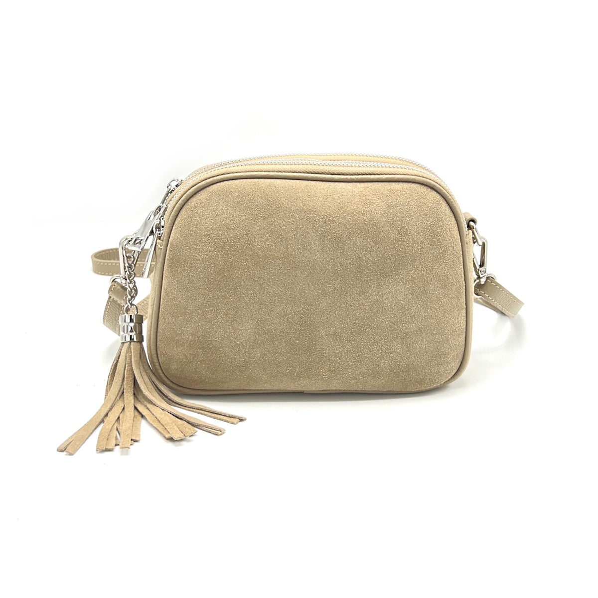 Suede leather shoulder bag, Made in Italy, art. 112635