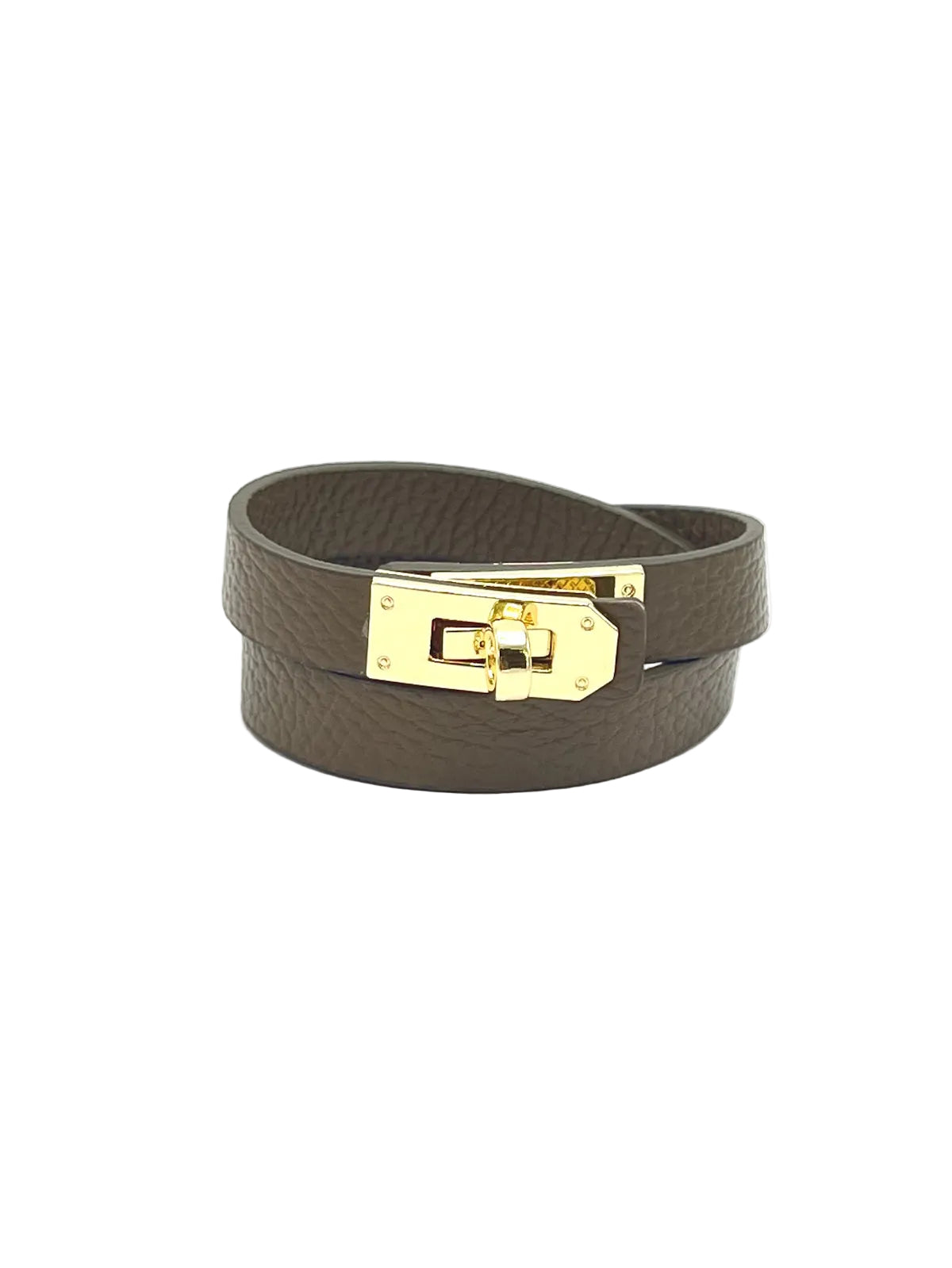 Genuine Leather Twist Double Wrap Bracelet, Made in Italy, art. 602003