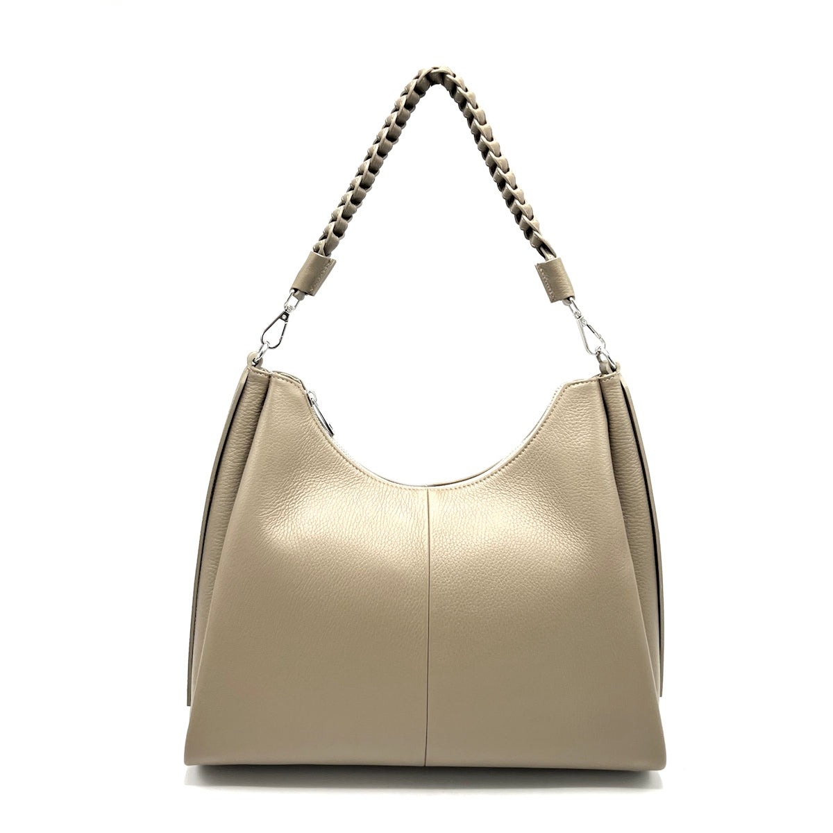 Genuine leather shoulder bag with strap, Made in Italy, art. 112648