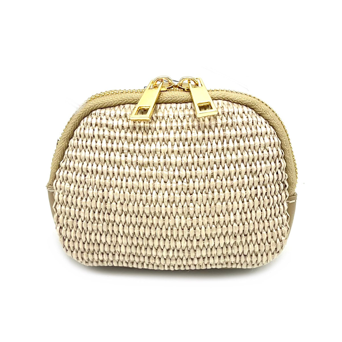 Summer collection, genuine leather and straw purse, art. PO01