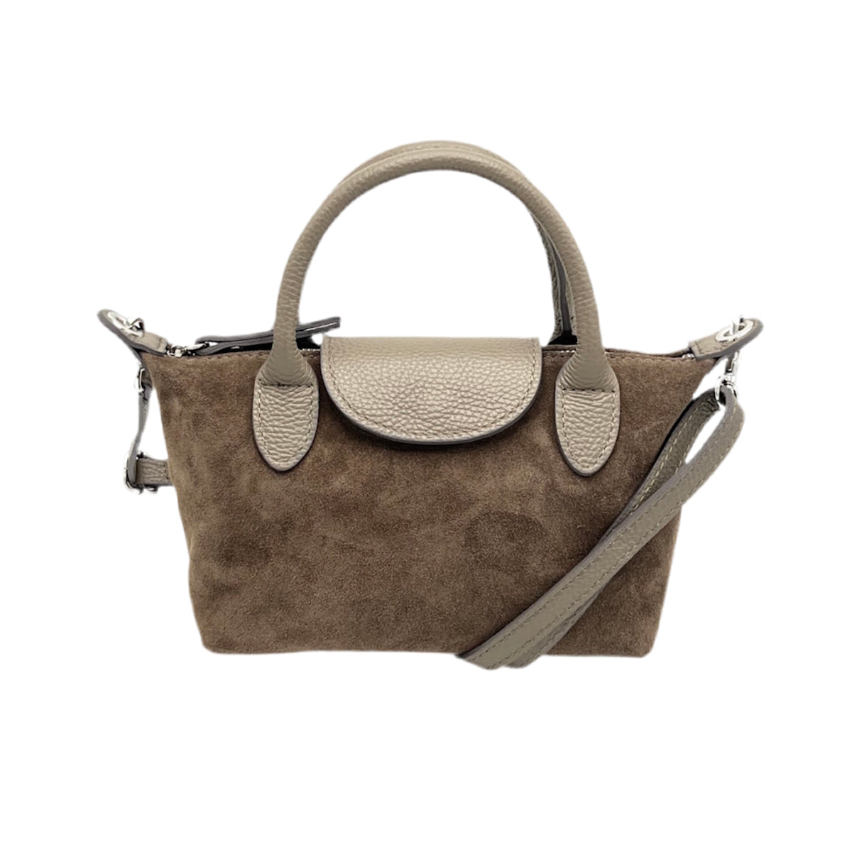 Suede leather shoulder bag, Made in Italy, art. 112641