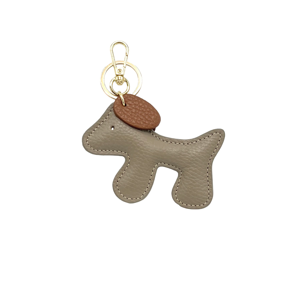 Bicolor genuine leather key chain, Cute Puppy Design, art. PO03BI
