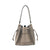 Suede leather bucket bag with crossbody strap, Made in Italy, art. 112659