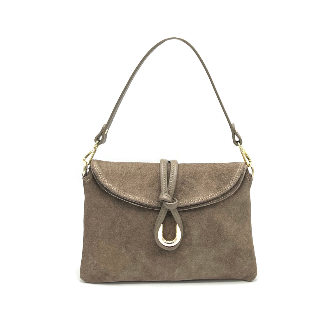 Suede leather shoulder bag, Made in Italy, art. 112637