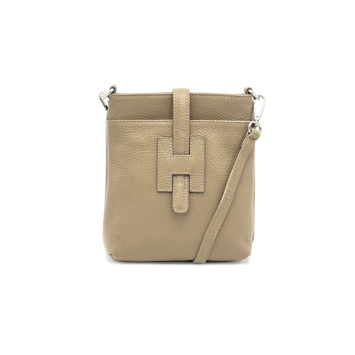 Genuine leather shoulder bag, small size, Made in Italy, art. 112614