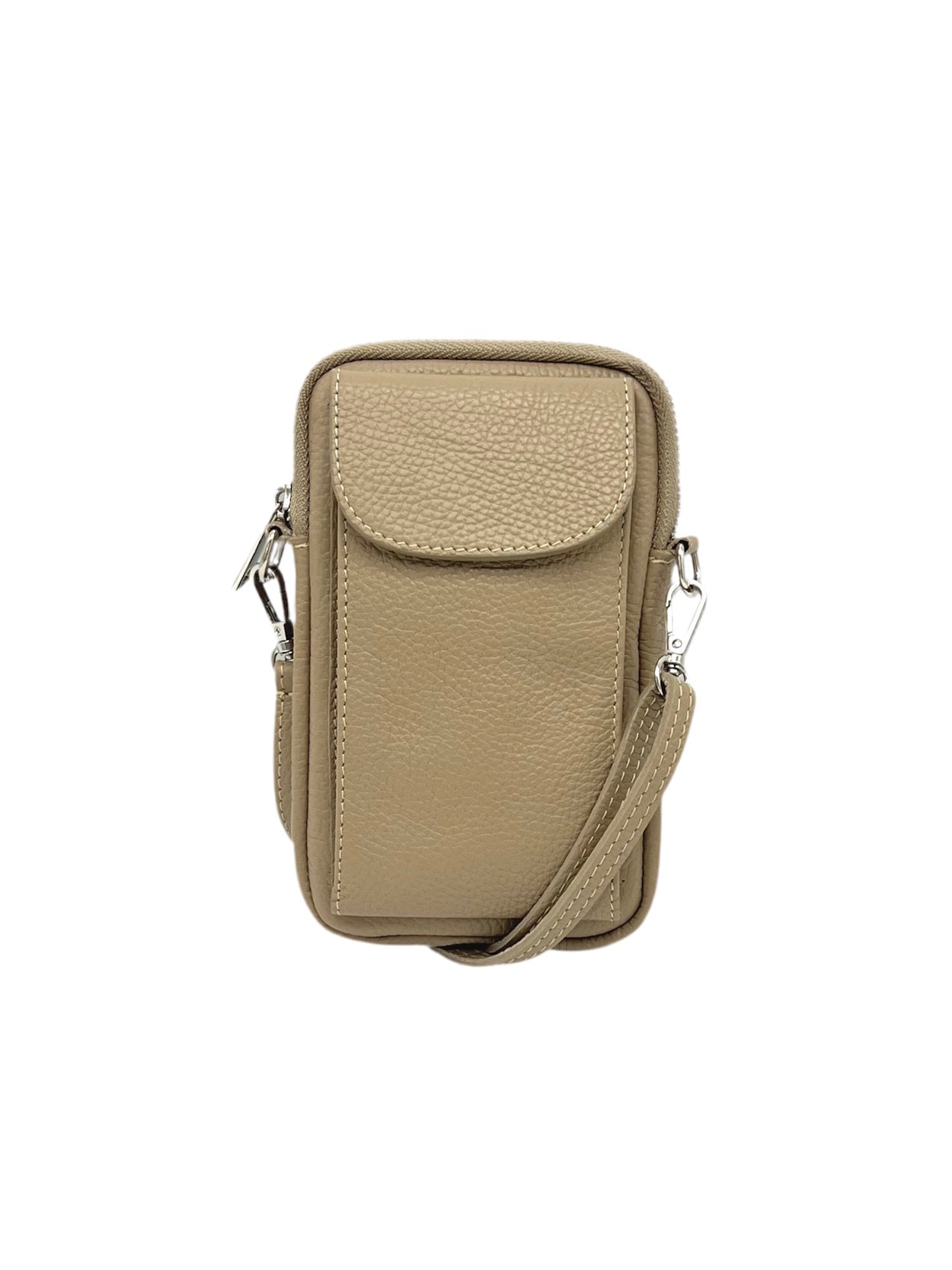 Women's Genuine Leather Crossbody Phone Bag, Made in Italy, art. 112585New