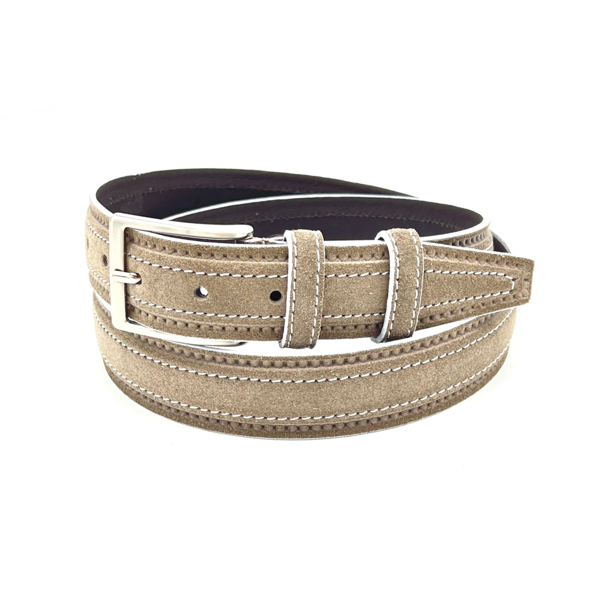 Suede leather belts for men, Made in Italy, Suie Valentini, art. 313/35.391