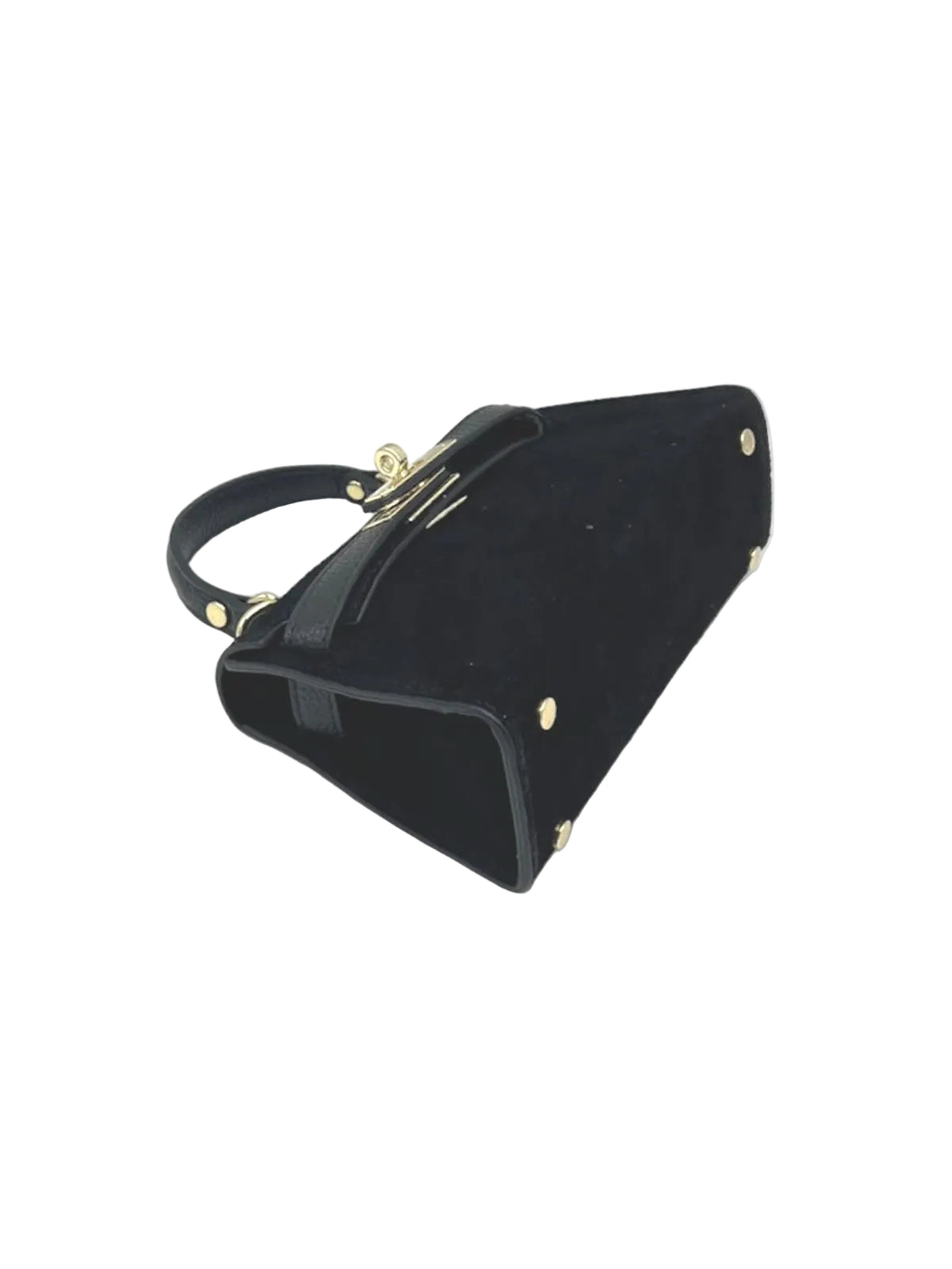 Suede and Genuine Leather Shoulder Bag, Made in Italy, art. 112781