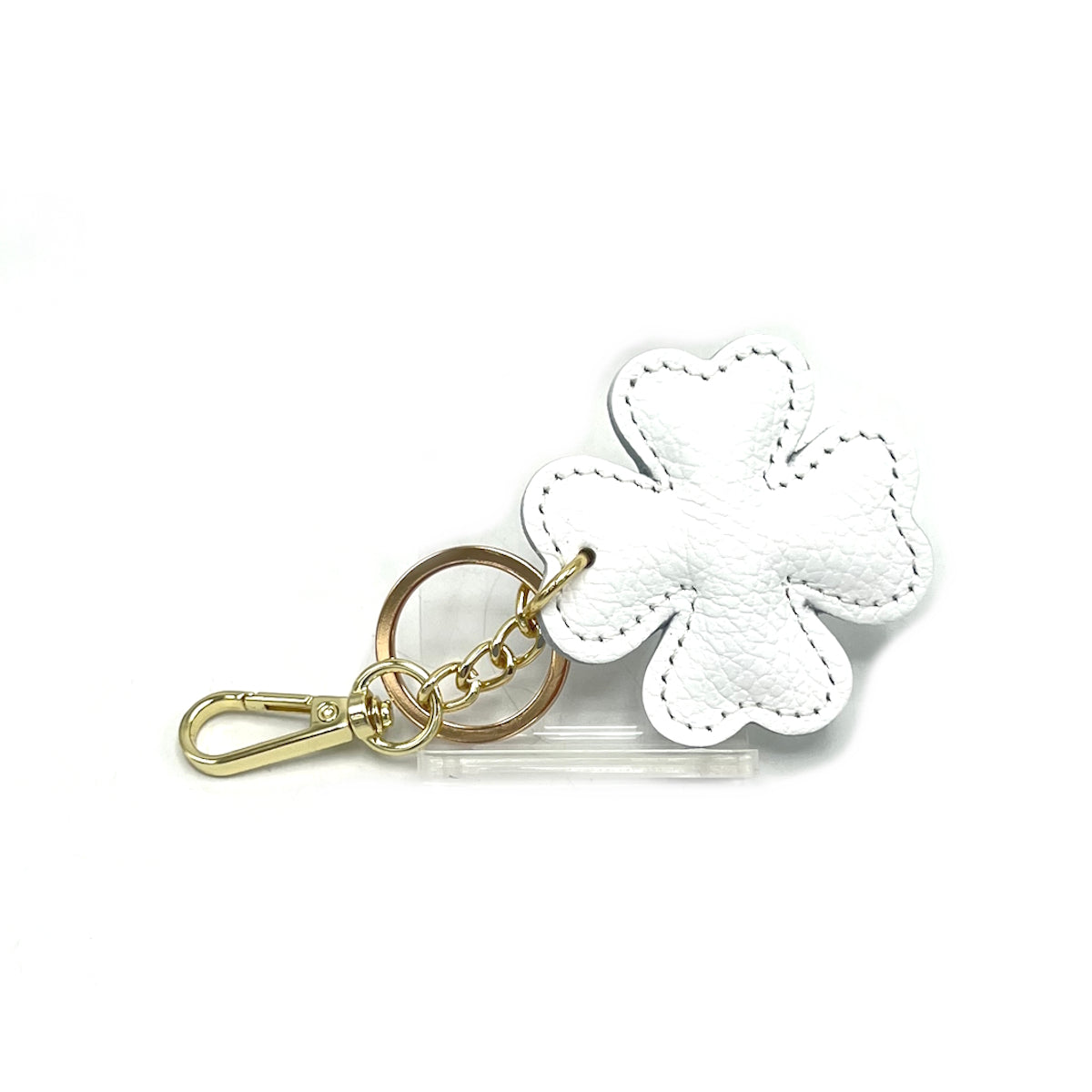 Genuine leather key chain, Lucky leaf, art. PO04