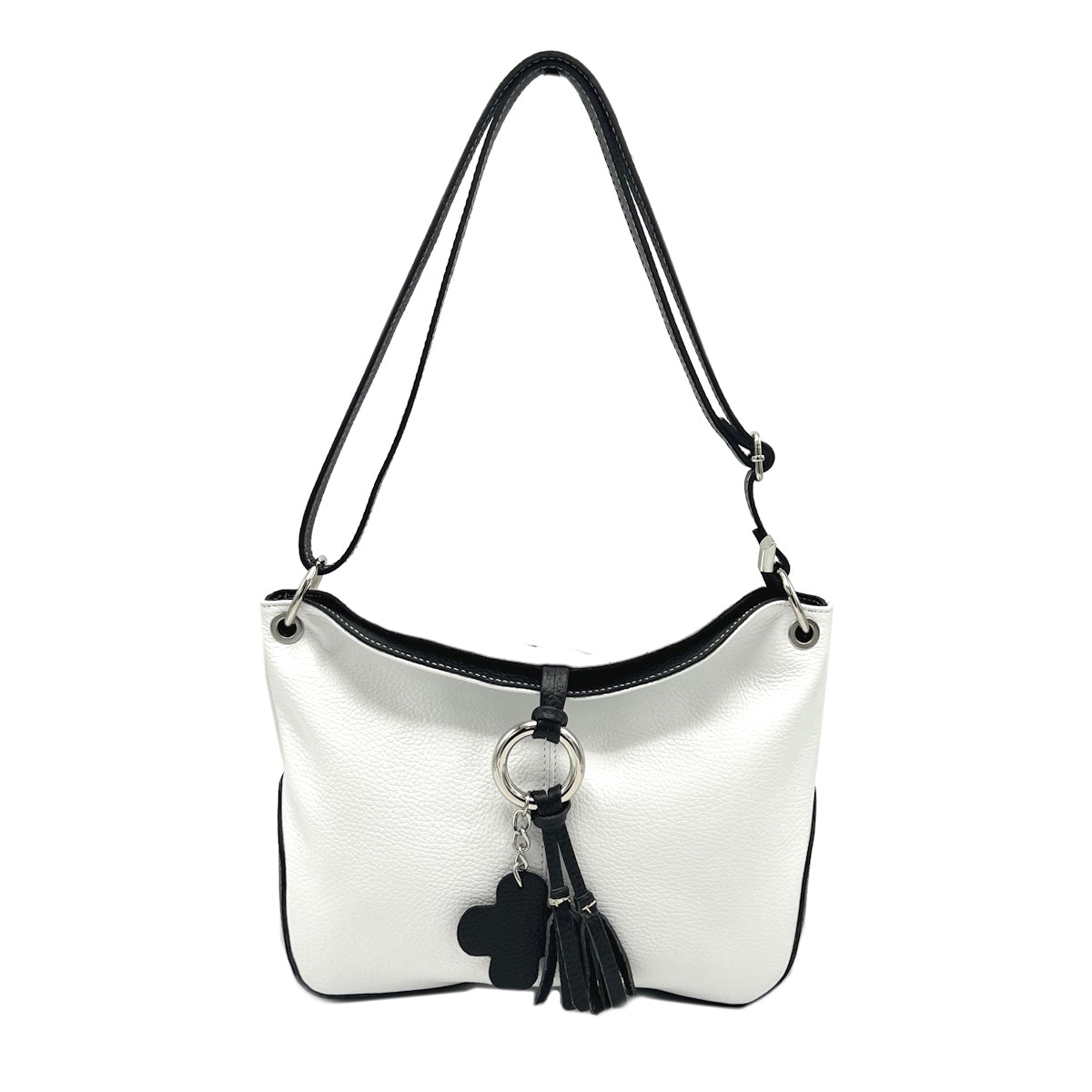 Genuine leather shoulder bag, Made in Italy, art. 112568