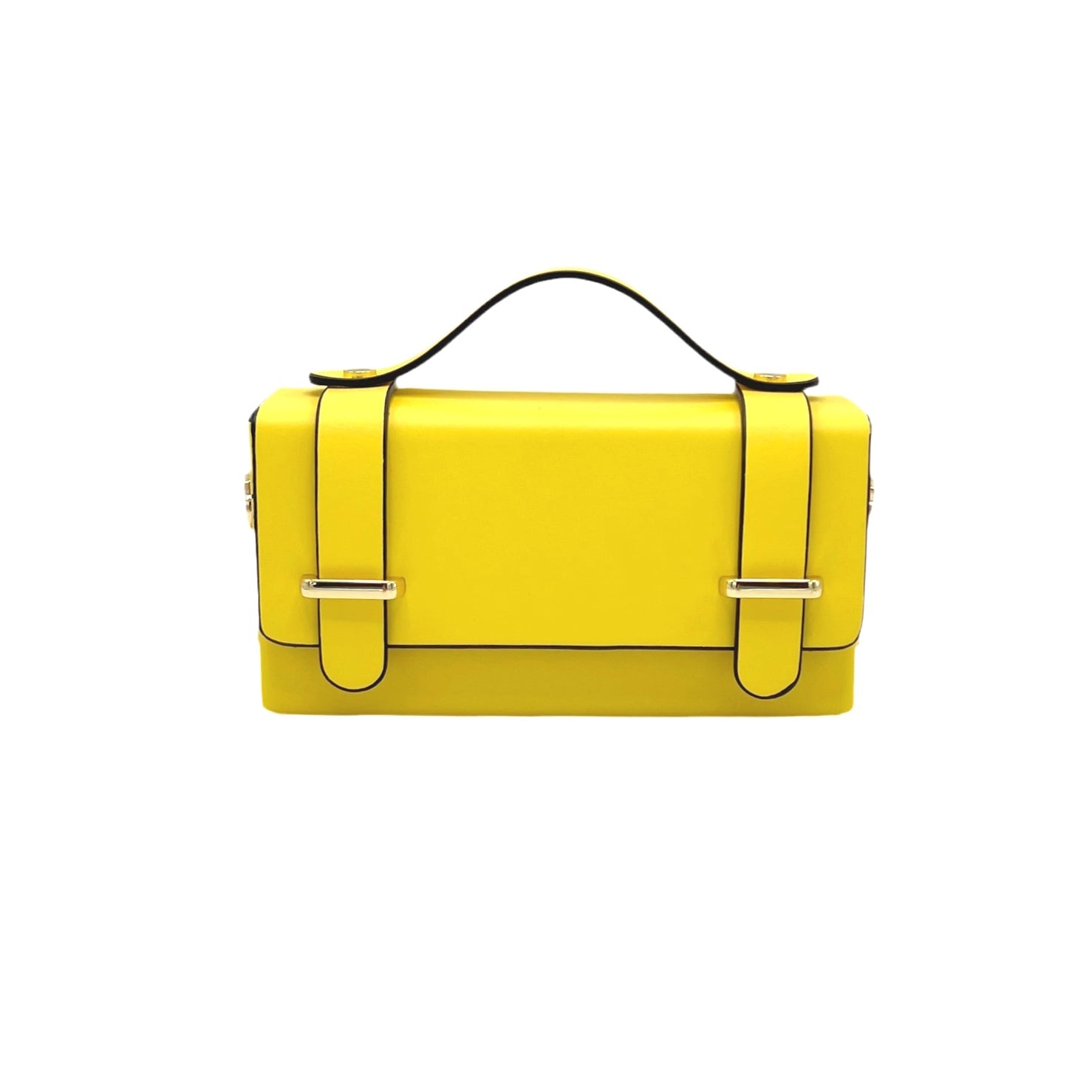 Genuine leather mini clutch bag with chain, Made in Italy, art. 112591