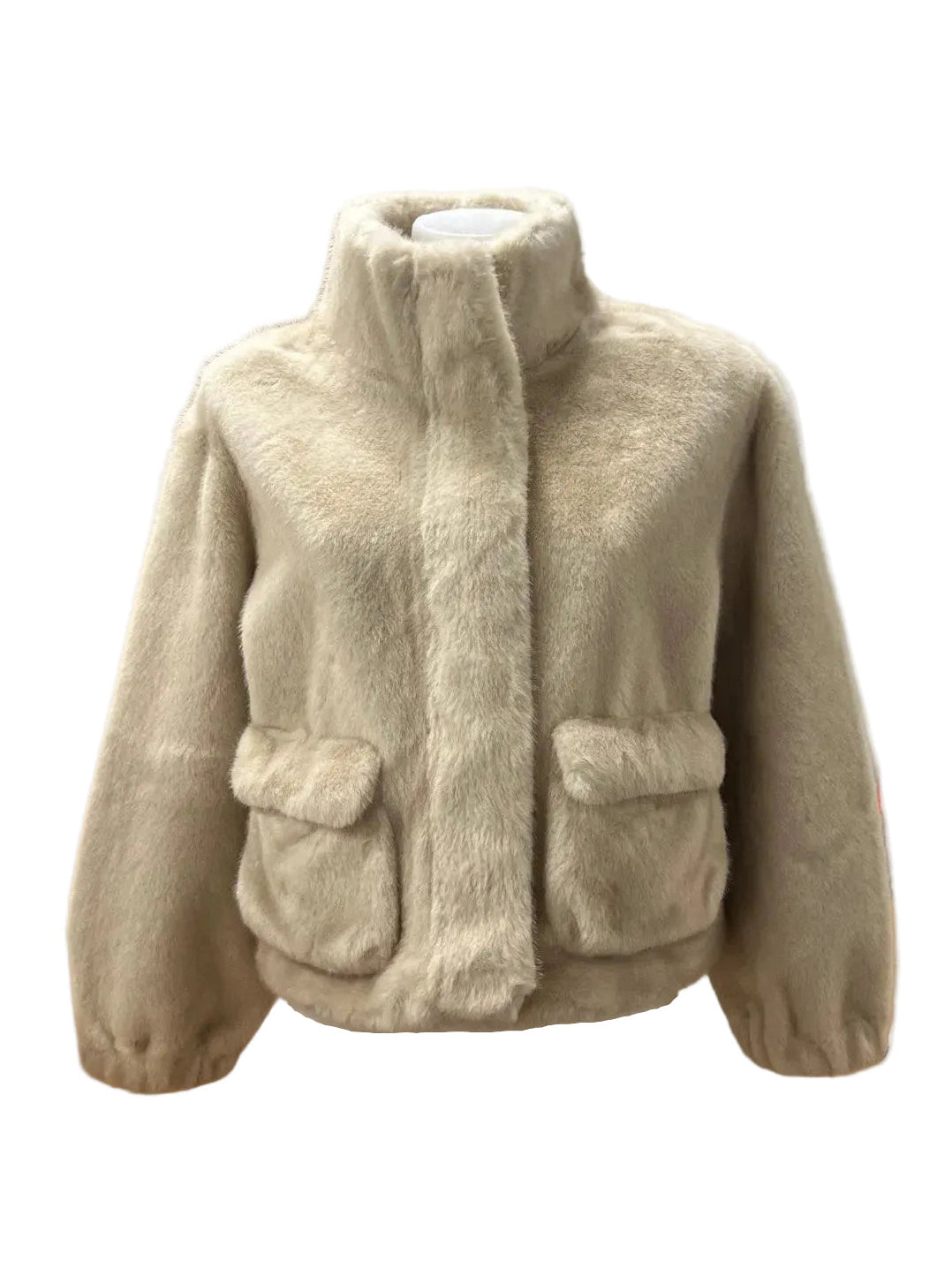 Plush Faux Fur High-Neck Zip-Up Jacket, Fall/Winter, Art. XY-18.532