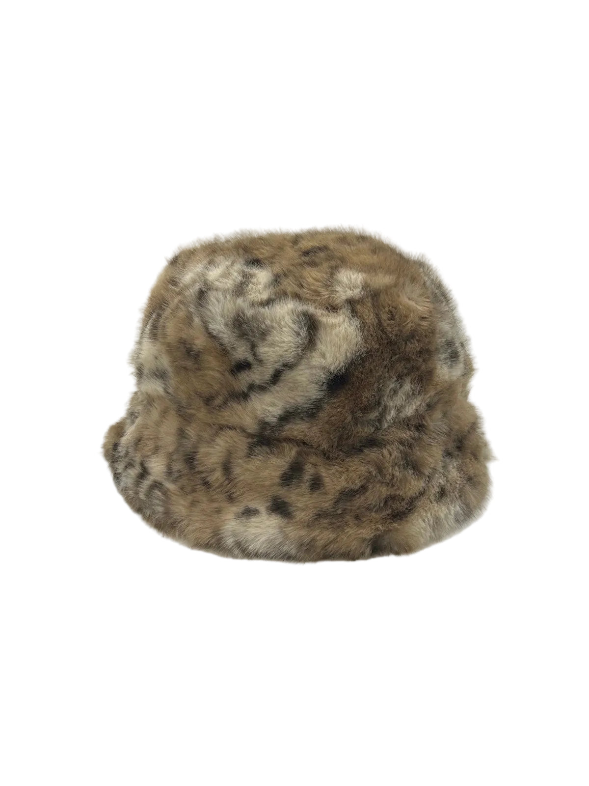 Plush Leopard Print Faux Fur Bucket Hat, Fall/Winter, Art. MZ-2626.532