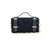 Suede leather mini clutch bag with chain, Made in Italy, art. 112629