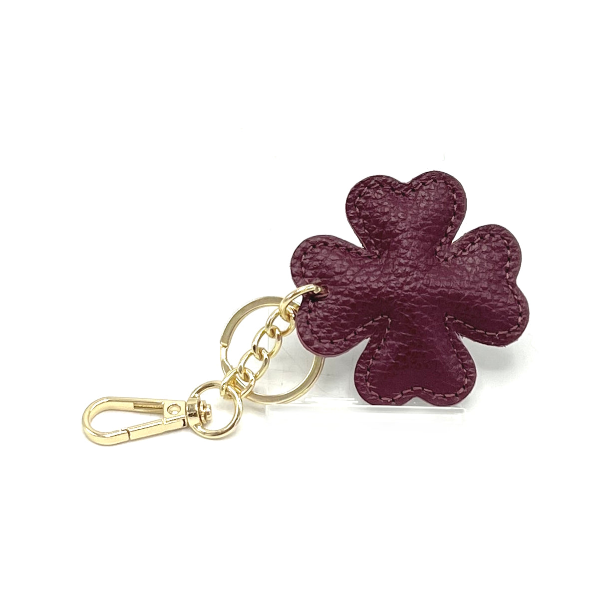 Genuine leather key chain, Lucky leaf, art. PO04