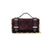 Suede leather mini clutch bag with chain, Made in Italy, art. 112629