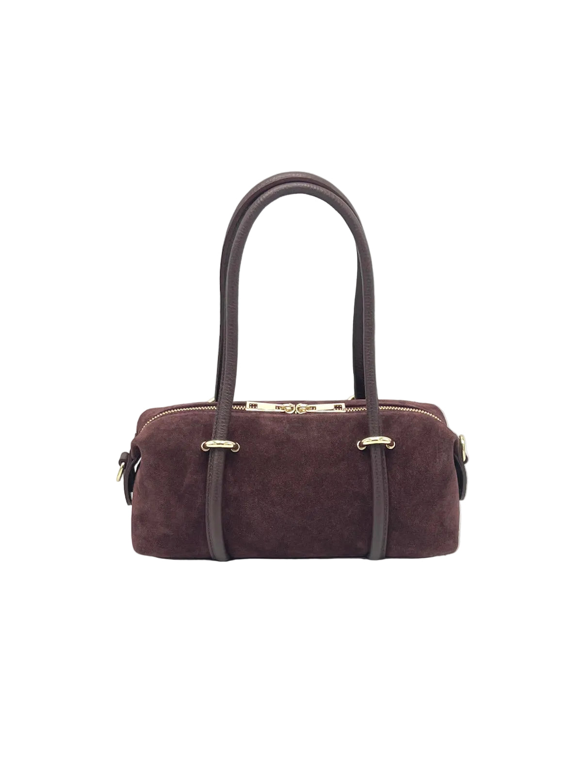 Suede Small Barrel Bag Crossbody Bag, Made in Italy, art. 112786
