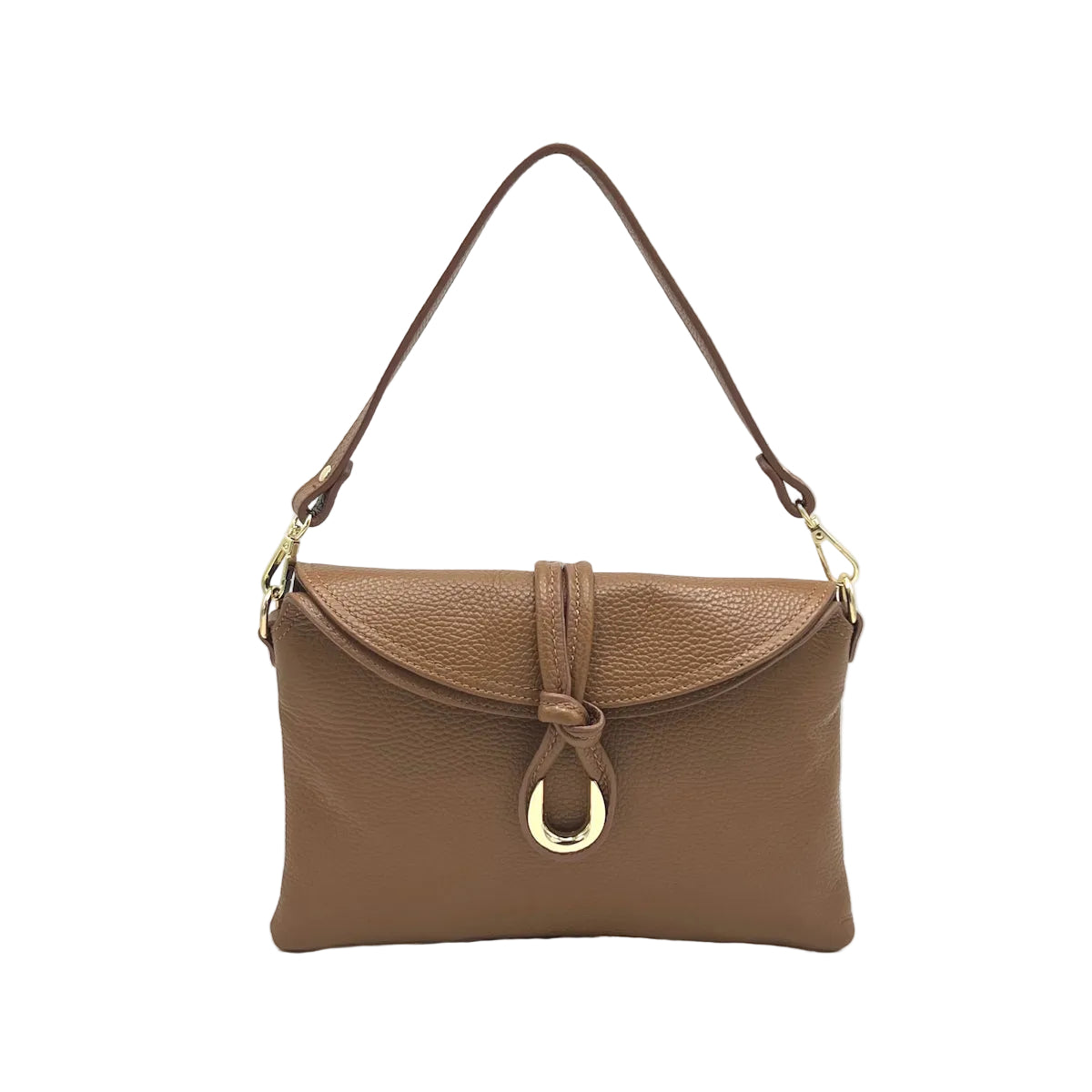 Genuine leather handbag with crossbody strap, Made in Italy, art. 112678