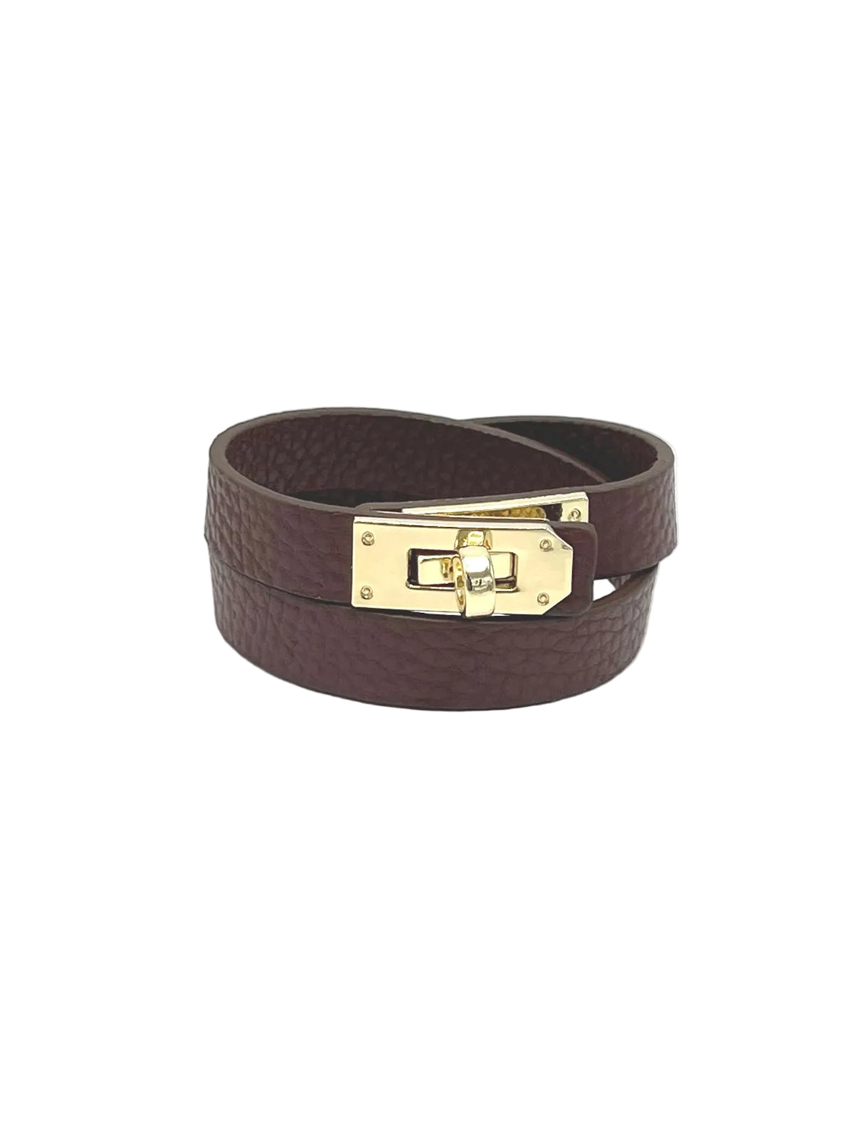 Genuine Leather Twist Double Wrap Bracelet, Made in Italy, art. 602003