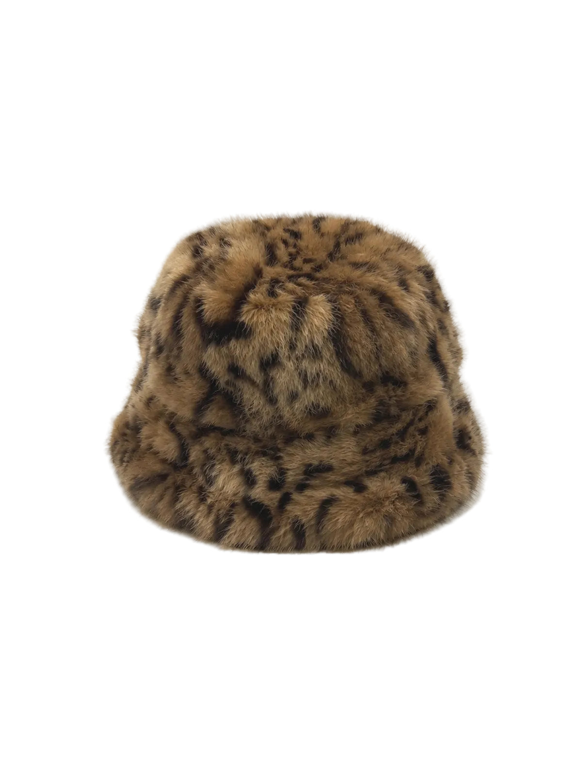 Plush Leopard Print Faux Fur Bucket Hat, Fall/Winter, Art. MZ-2626.532