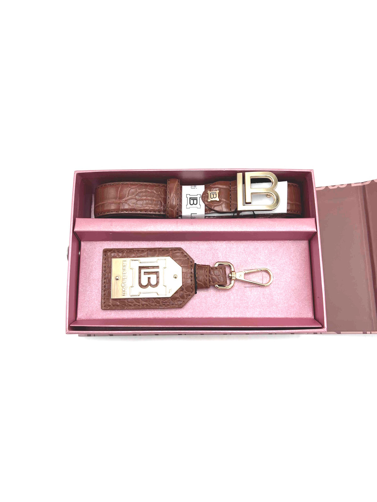 Valentine's Day Gift | Women's Eco Leather Belt & Keychain Set, art. CLB25W-041