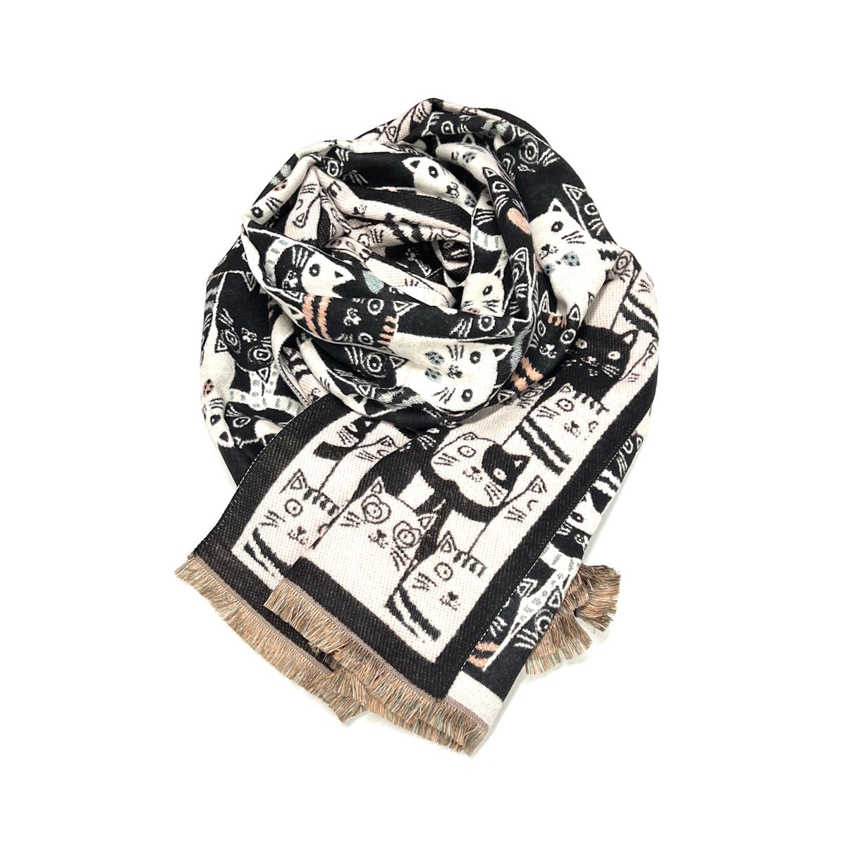 Cashmere Touch Double Face Scarf with Gift Bag – Coveri Collection Winter Fashion Accessory, 253008